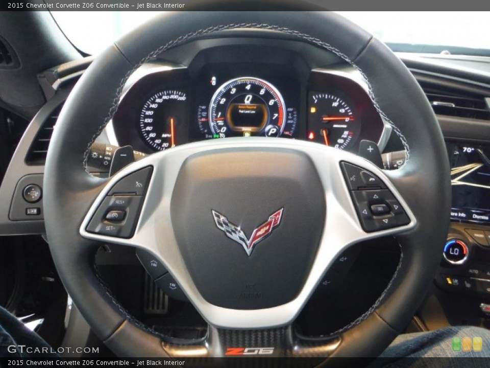 Jet Black Interior Steering Wheel for the 2015 Chevrolet Corvette Z06 Convertible #102855804