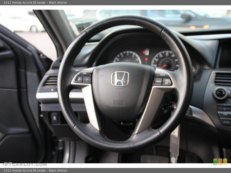 Black Interior Steering Wheel for the 2012 Honda Accord SE Sedan #102860838