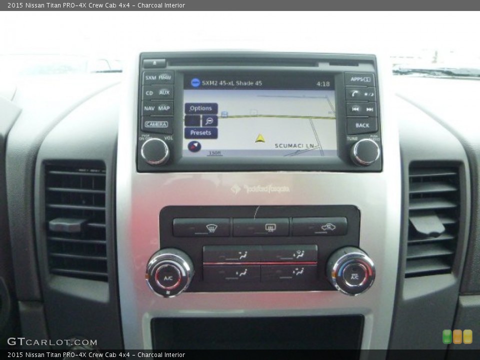 Charcoal Interior Controls for the 2015 Nissan Titan PRO-4X Crew Cab 4x4 #102862899