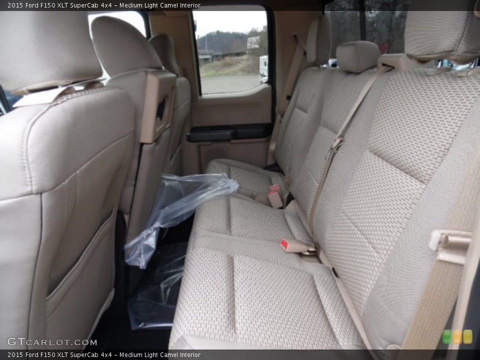 Medium Light Camel Interior Rear Seat for the 2015 Ford F150 XLT SuperCab 4x4 #102863010