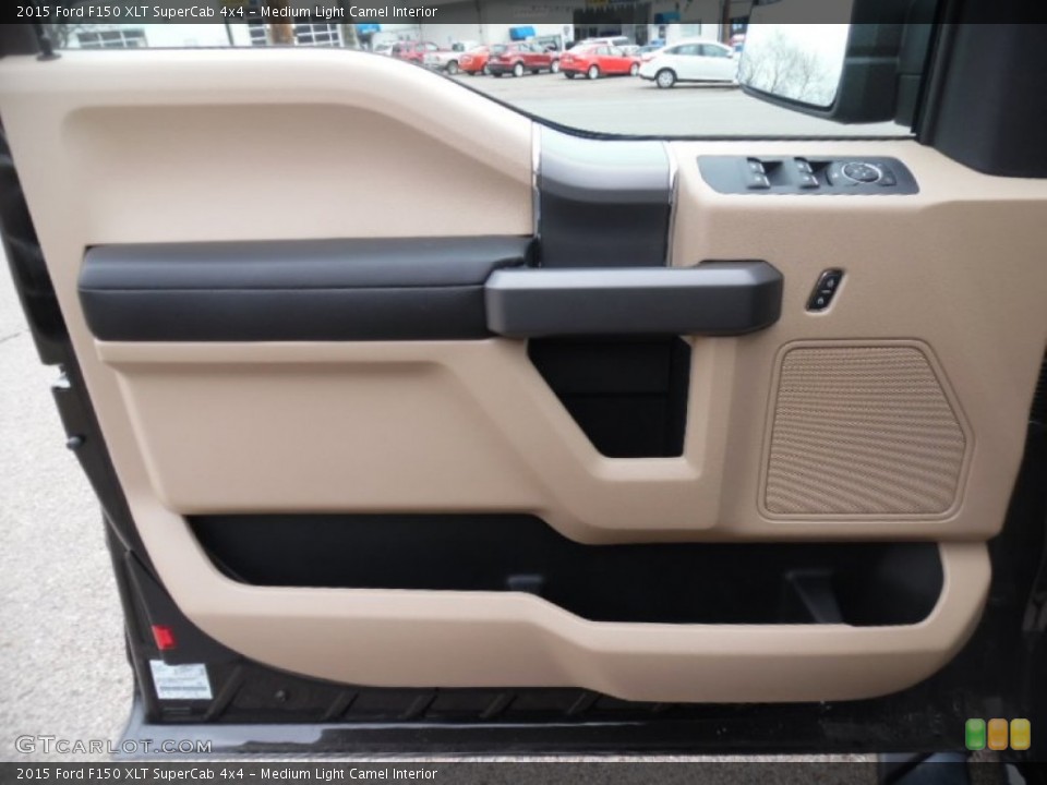 Medium Light Camel Interior Door Panel for the 2015 Ford F150 XLT SuperCab 4x4 #102863031