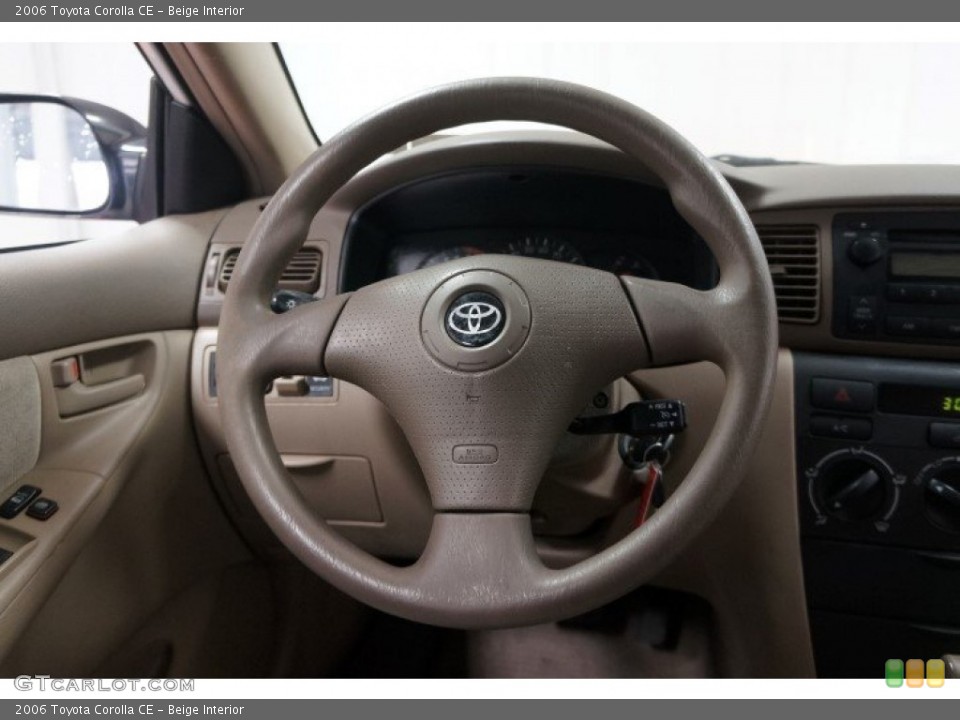 Beige Interior Steering Wheel for the 2006 Toyota Corolla CE #102864032