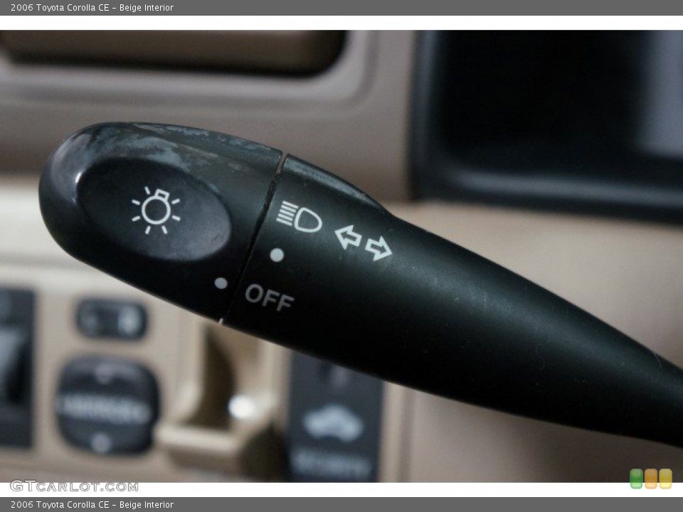 Beige Interior Controls for the 2006 Toyota Corolla CE #102864099