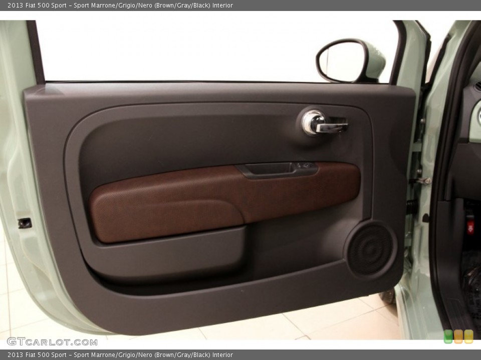 Sport Marrone/Grigio/Nero (Brown/Gray/Black) Interior Door Panel for the 2013 Fiat 500 Sport #102869949