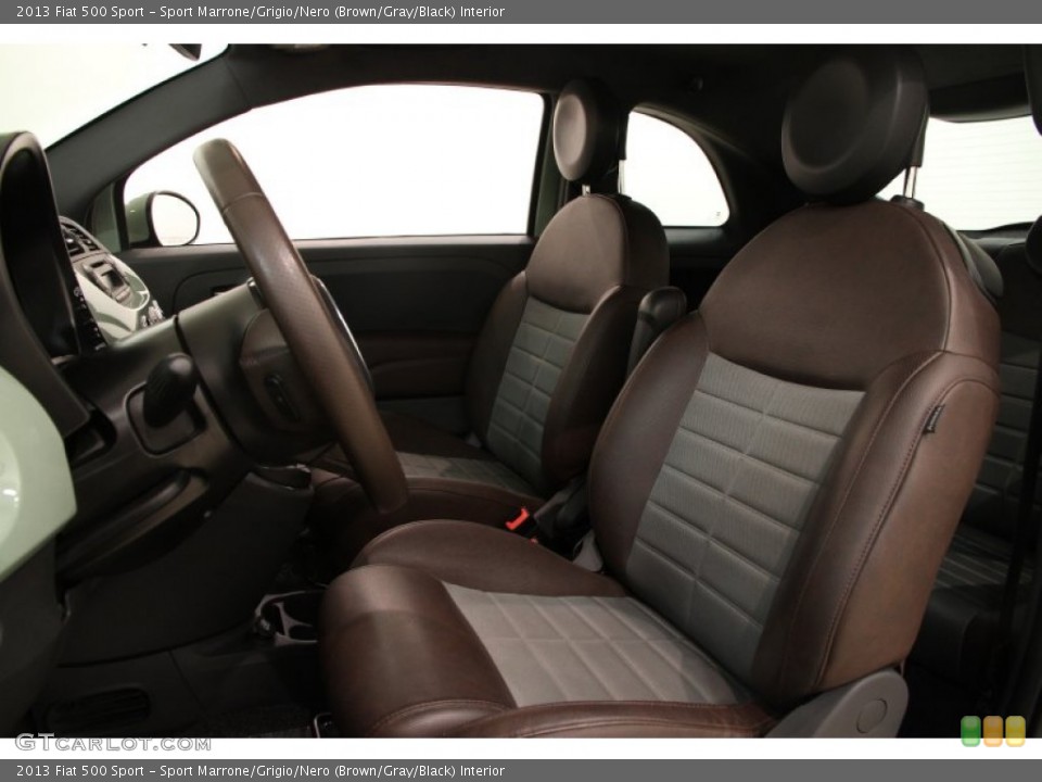 Sport Marrone/Grigio/Nero (Brown/Gray/Black) Interior Photo for the 2013 Fiat 500 Sport #102869961