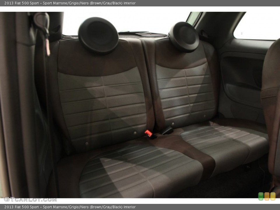 Sport Marrone/Grigio/Nero (Brown/Gray/Black) Interior Rear Seat for the 2013 Fiat 500 Sport #102870135