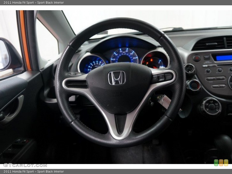 Sport Black Interior Steering Wheel for the 2011 Honda Fit Sport #102873069