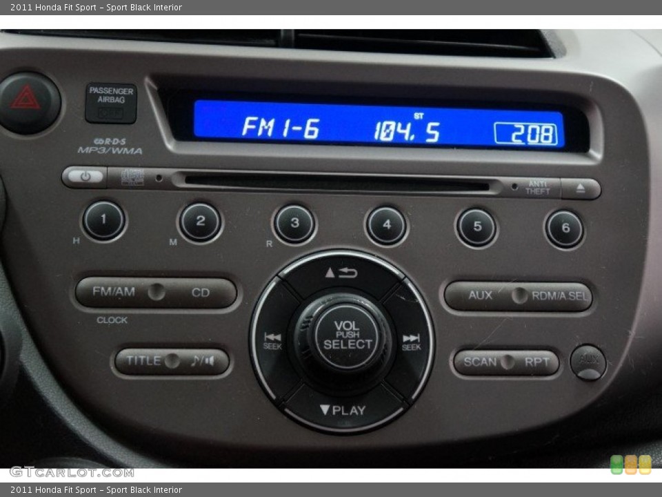 Sport Black Interior Controls for the 2011 Honda Fit Sport #102873219