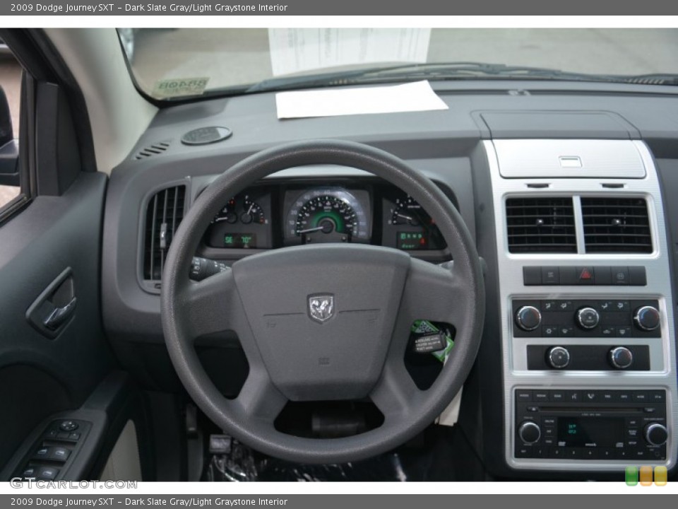 Dark Slate Gray/Light Graystone Interior Controls for the 2009 Dodge Journey SXT #102880704