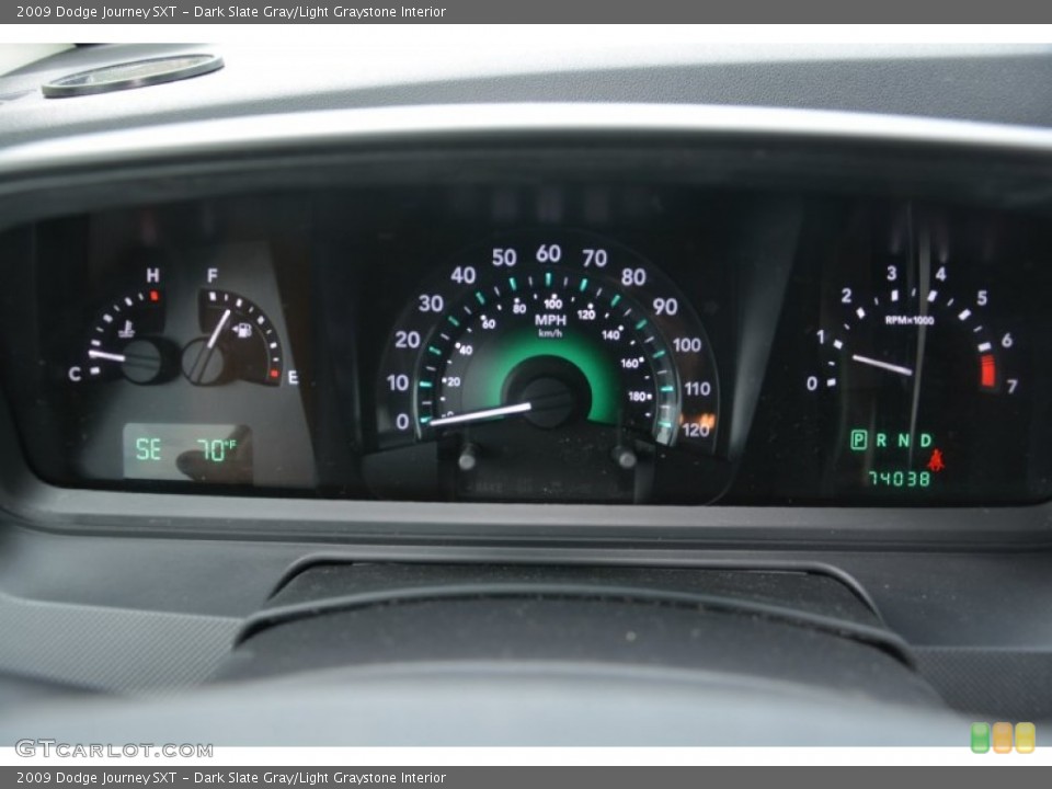 Dark Slate Gray/Light Graystone Interior Gauges for the 2009 Dodge Journey SXT #102880887