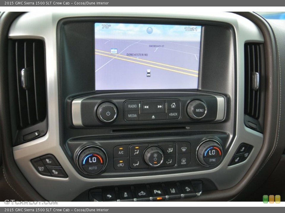 Cocoa/Dune Interior Controls for the 2015 GMC Sierra 1500 SLT Crew Cab #102881211