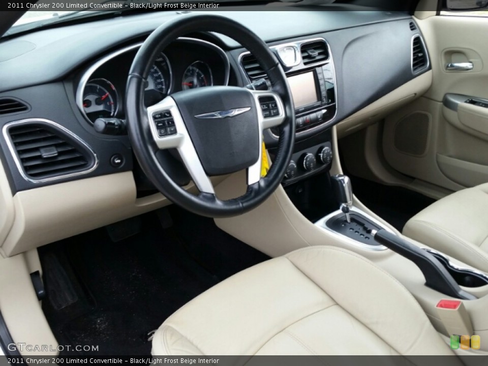 Black/Light Frost Beige Interior Photo for the 2011 Chrysler 200 Limited Convertible #102881367