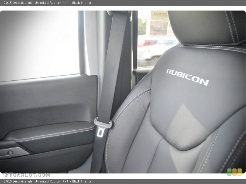 Black Interior Front Seat for the 2015 Jeep Wrangler Unlimited Rubicon 4x4 #102885725