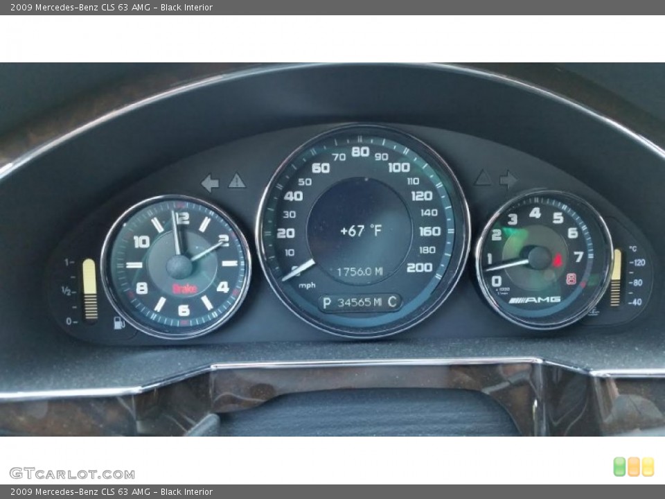 Black Interior Gauges for the 2009 Mercedes-Benz CLS 63 AMG #102886012