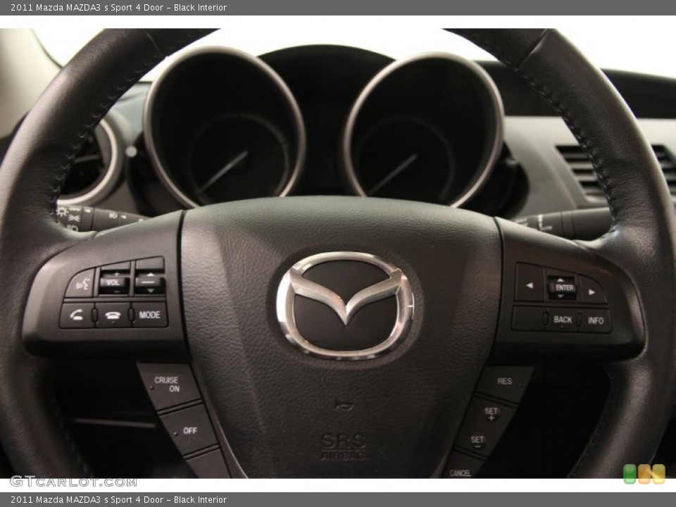 Black Interior Steering Wheel for the 2011 Mazda MAZDA3 s Sport 4 Door #102891571