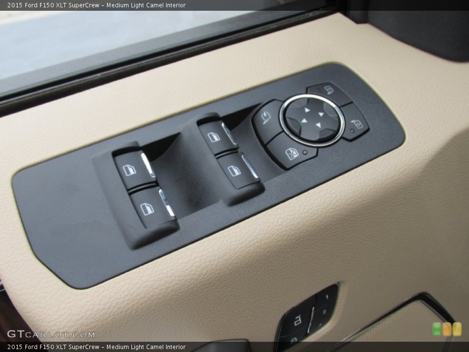 Medium Light Camel Interior Controls for the 2015 Ford F150 XLT SuperCrew #102893569