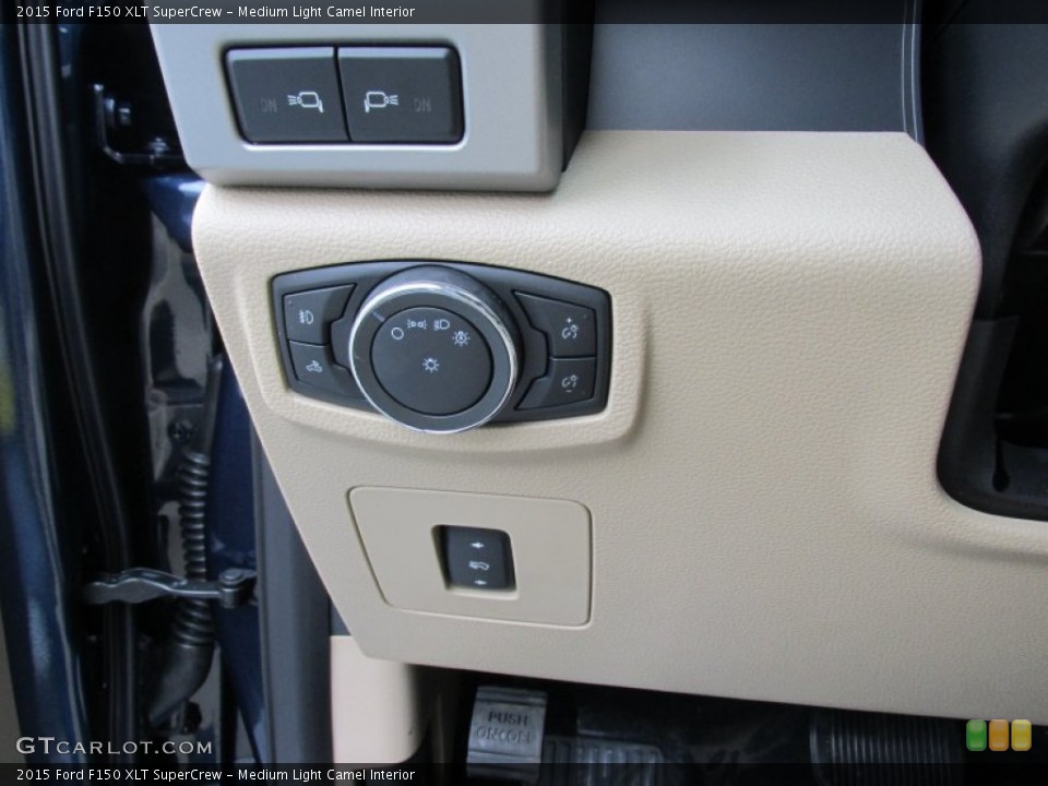 Medium Light Camel Interior Controls for the 2015 Ford F150 XLT SuperCrew #102893887