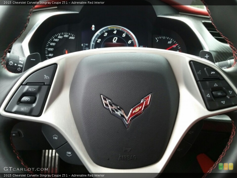 Adrenaline Red Interior Steering Wheel for the 2015 Chevrolet Corvette Stingray Coupe Z51 #102895489