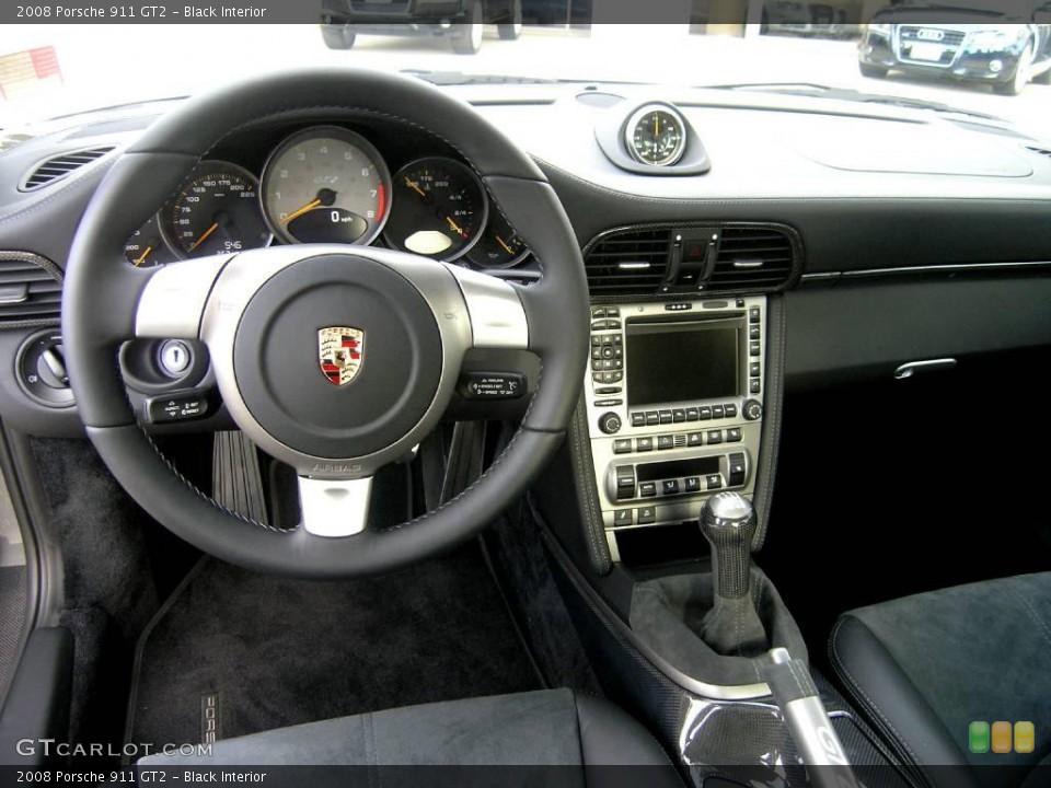 Black Interior Dashboard for the 2008 Porsche 911 GT2 #1028989