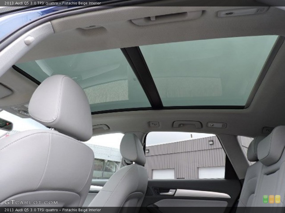 Pistachio Beige Interior Sunroof for the 2013 Audi Q5 3.0 TFSI quattro #102906697