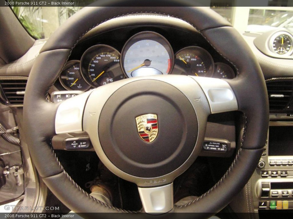 Black Interior Steering Wheel for the 2008 Porsche 911 GT2 #1029076