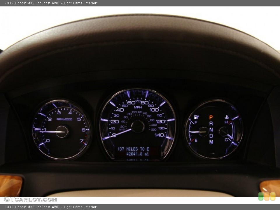 Light Camel Interior Gauges for the 2012 Lincoln MKS EcoBoost AWD #102908752