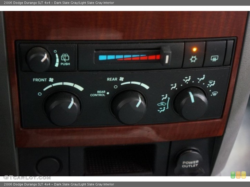 Dark Slate Gray/Light Slate Gray Interior Controls for the 2006 Dodge Durango SLT 4x4 #102910048