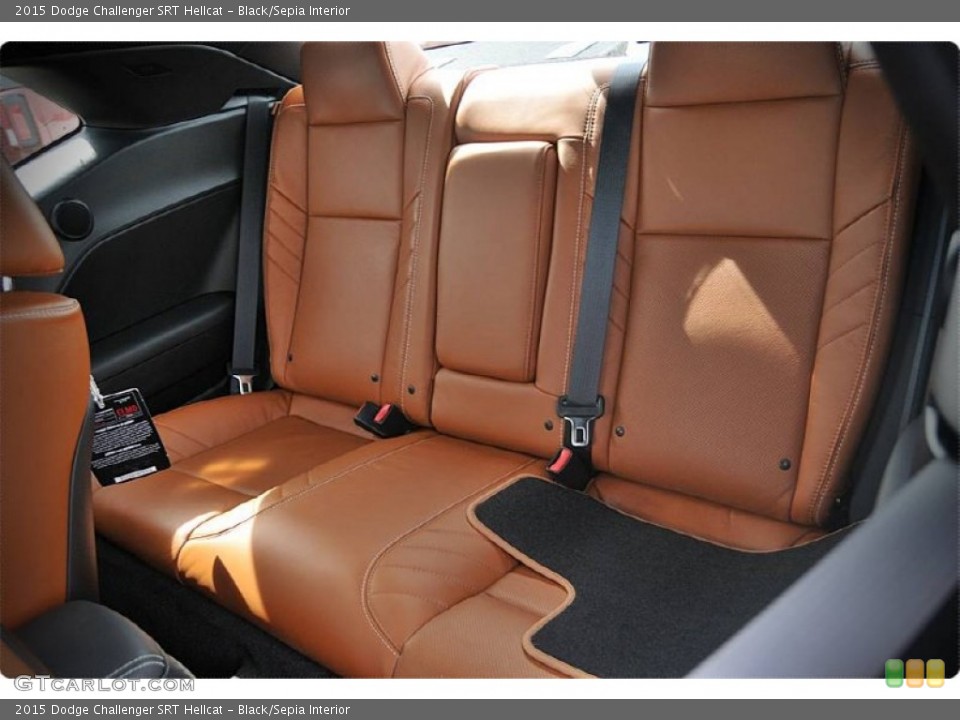 Black/Sepia Interior Rear Seat for the 2015 Dodge Challenger SRT Hellcat #102911524
