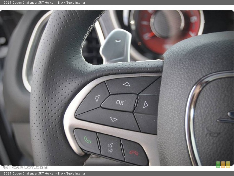 Black/Sepia Interior Controls for the 2015 Dodge Challenger SRT Hellcat #102911569