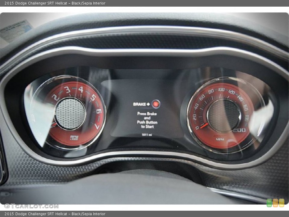 Black/Sepia Interior Gauges for the 2015 Dodge Challenger SRT Hellcat #102911700