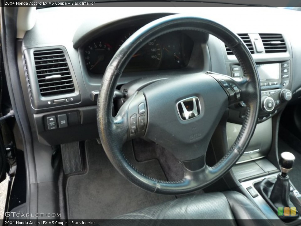 Black Interior Steering Wheel for the 2004 Honda Accord EX V6 Coupe #102913390