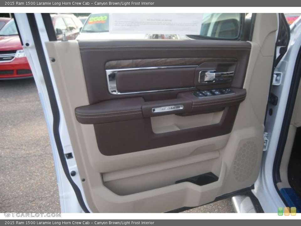 Canyon Brown/Light Frost Interior Door Panel for the 2015 Ram 1500 Laramie Long Horn Crew Cab #102917512