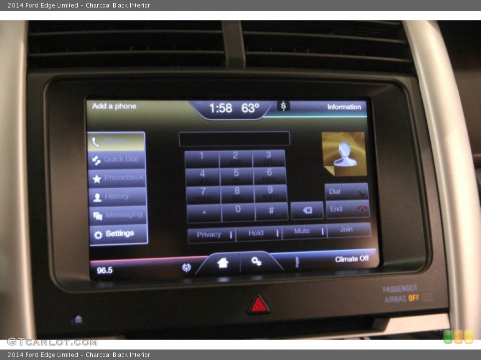 Charcoal Black Interior Controls for the 2014 Ford Edge Limited #102925352