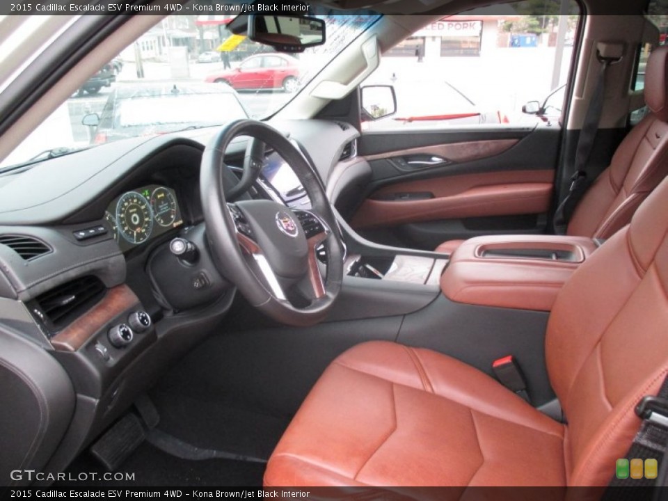 Kona Brown/Jet Black Interior Photo for the 2015 Cadillac Escalade ESV Premium 4WD #102929975