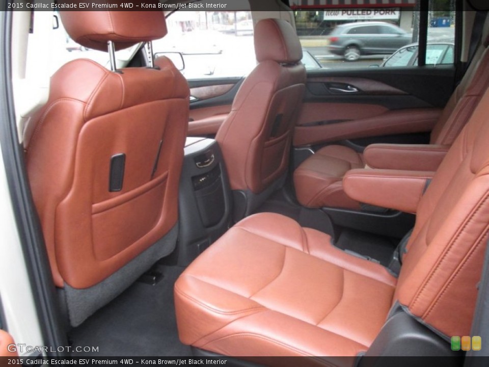 Kona Brown/Jet Black Interior Rear Seat for the 2015 Cadillac Escalade ESV Premium 4WD #102930206