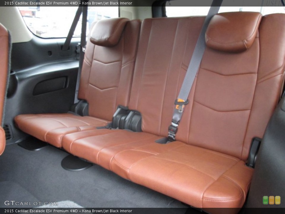 Kona Brown/Jet Black Interior Rear Seat for the 2015 Cadillac Escalade ESV Premium 4WD #102930251