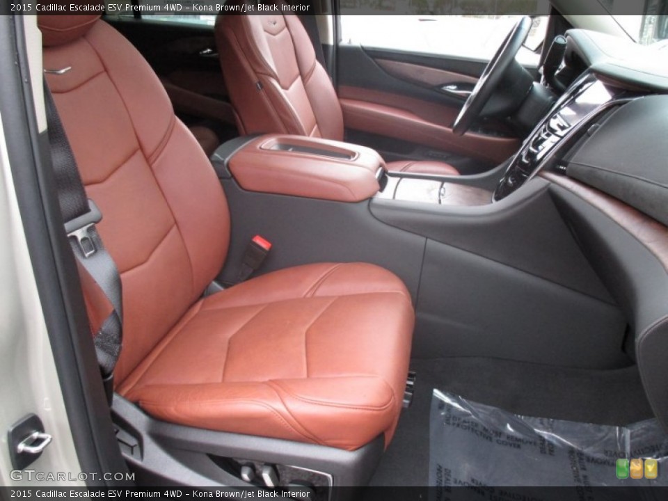 Kona Brown/Jet Black Interior Front Seat for the 2015 Cadillac Escalade ESV Premium 4WD #102930466