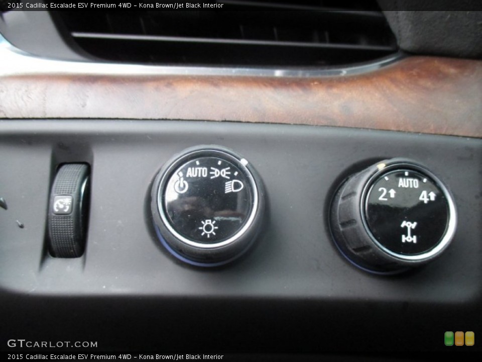 Kona Brown/Jet Black Interior Controls for the 2015 Cadillac Escalade ESV Premium 4WD #102930890