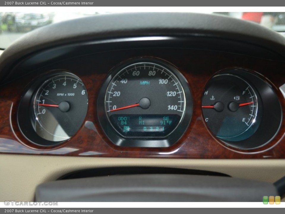 Cocoa/Cashmere Interior Gauges for the 2007 Buick Lucerne CXL #102940547