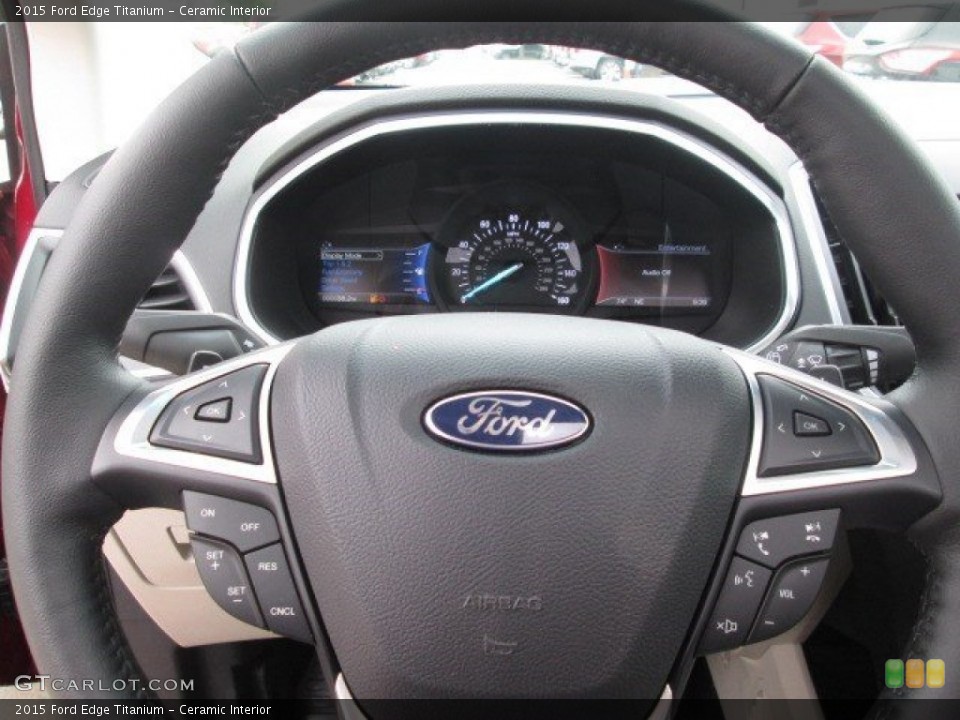 Ceramic Interior Steering Wheel for the 2015 Ford Edge Titanium #102942786