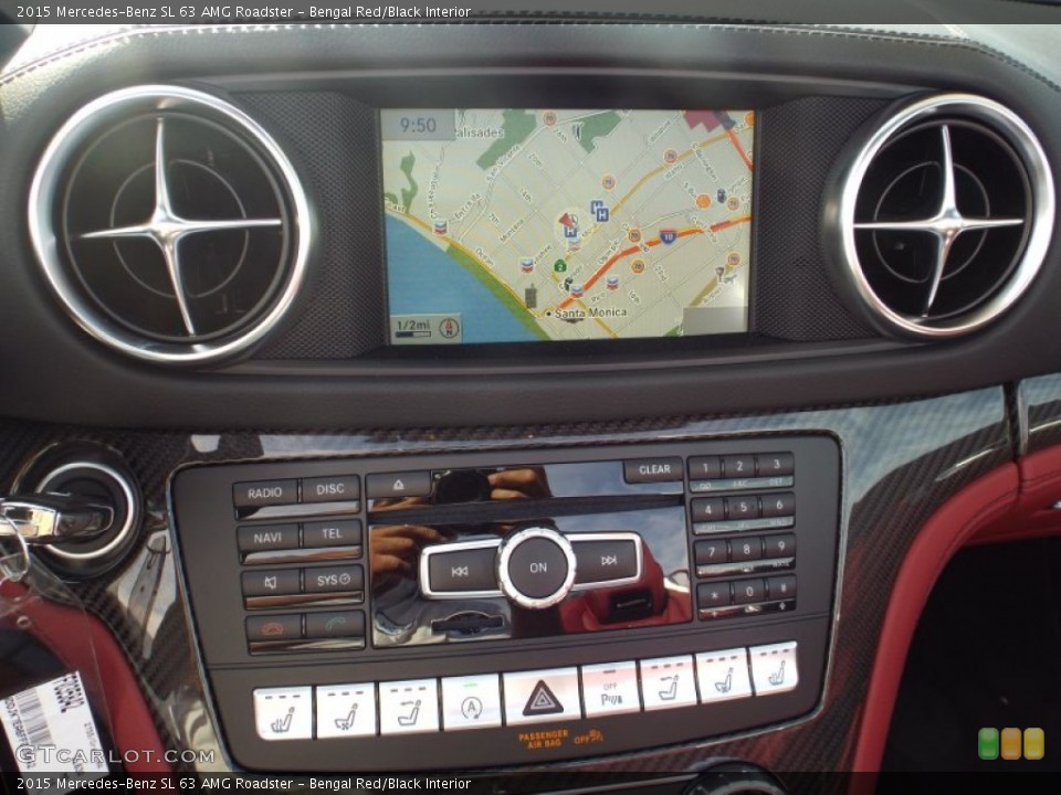 Bengal Red/Black Interior Navigation for the 2015 Mercedes-Benz SL 63 AMG Roadster #102943479