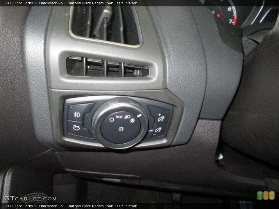 ST Charcoal Black Recaro Sport Seats Interior Controls for the 2015 Ford Focus ST Hatchback #102944003