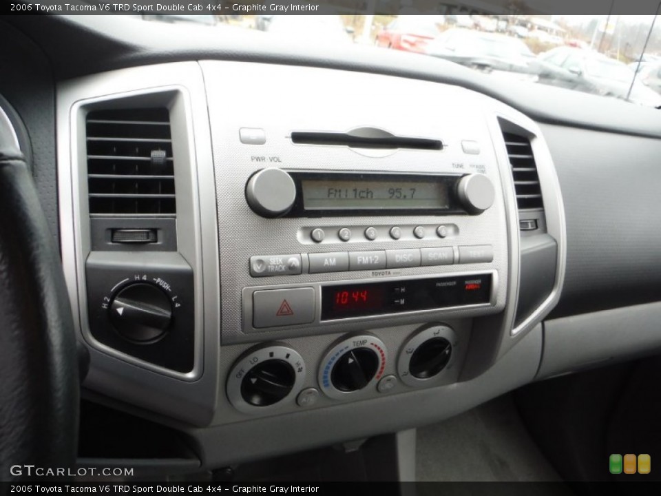 Graphite Gray Interior Controls for the 2006 Toyota Tacoma V6 TRD Sport Double Cab 4x4 #102947519