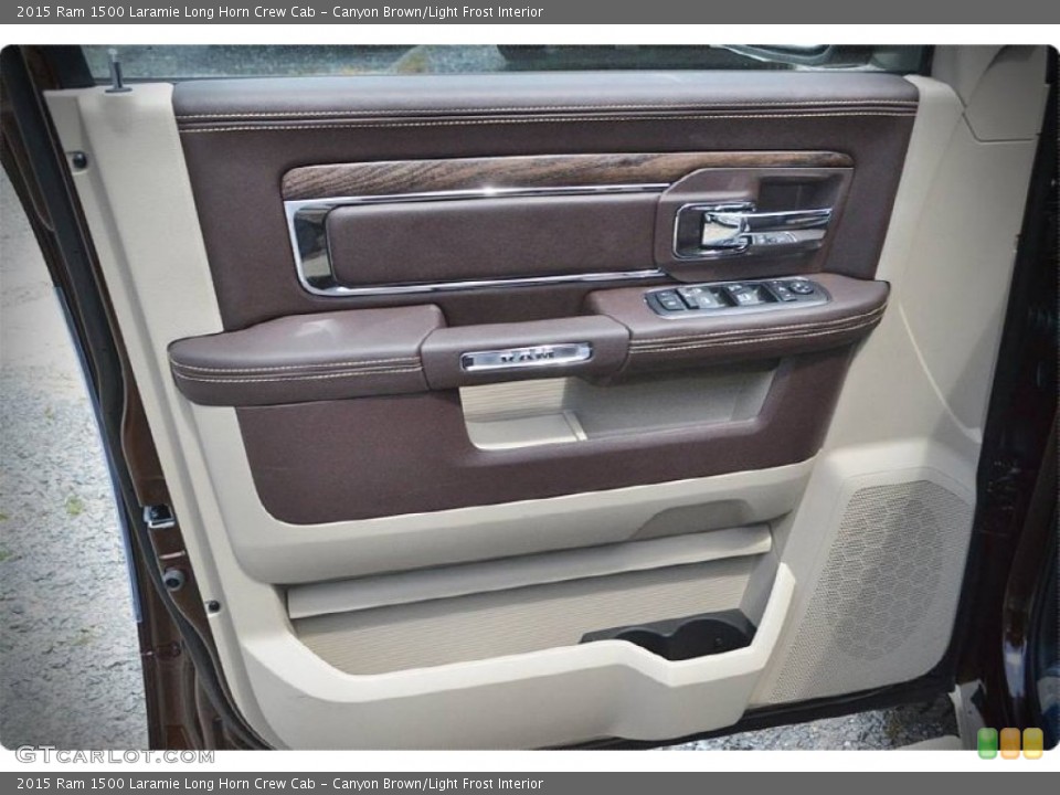 Canyon Brown/Light Frost Interior Door Panel for the 2015 Ram 1500 Laramie Long Horn Crew Cab #102954468