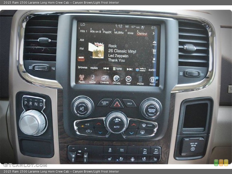 Canyon Brown/Light Frost Interior Controls for the 2015 Ram 1500 Laramie Long Horn Crew Cab #102954630