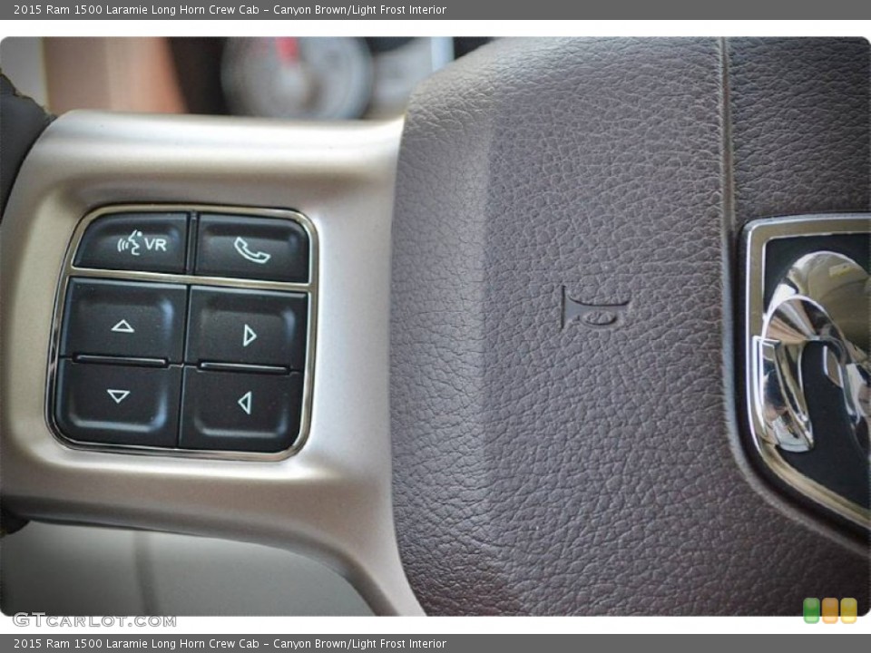 Canyon Brown/Light Frost Interior Controls for the 2015 Ram 1500 Laramie Long Horn Crew Cab #102954717