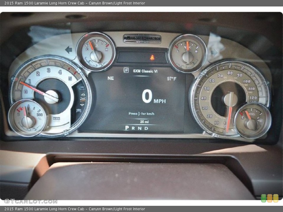 Canyon Brown/Light Frost Interior Gauges for the 2015 Ram 1500 Laramie Long Horn Crew Cab #102954741