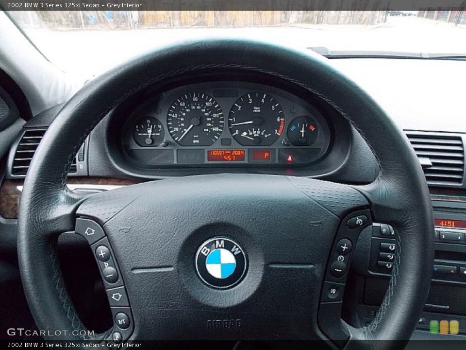 Grey Interior Steering Wheel for the 2002 BMW 3 Series 325xi Sedan #102957807