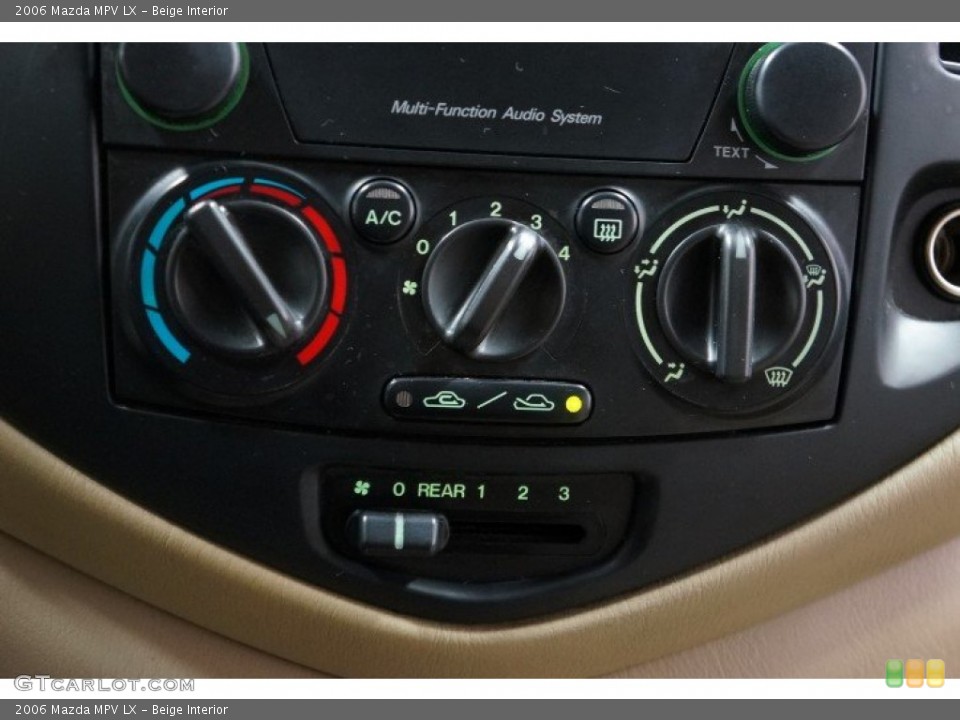 Beige Interior Controls for the 2006 Mazda MPV LX #102958956