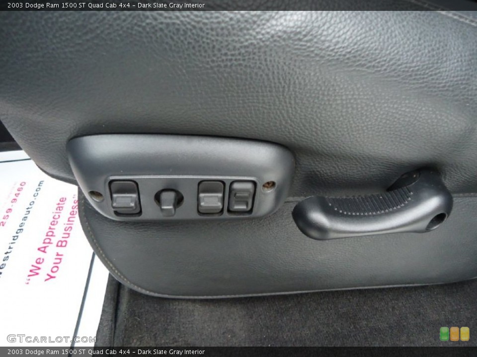Dark Slate Gray Interior Controls for the 2003 Dodge Ram 1500 ST Quad Cab 4x4 #102959316